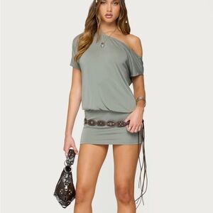 Edikted Sevie off shoulder mini dress